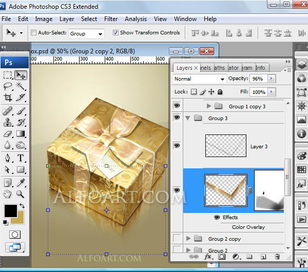 golden foil gift box